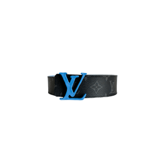Louis Vuitton Black & Blue Monogram Reversible Belt
