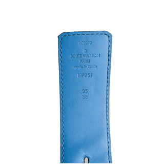 Louis Vuitton Black & Blue Monogram Reversible Belt