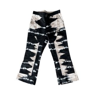 Louis Vuitton Black & Cream Tie-Dye Monogram Carpenter Pants
