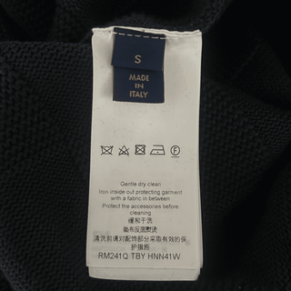 Louis Vuitton Black Damier Stitch Pin Logo Sweater