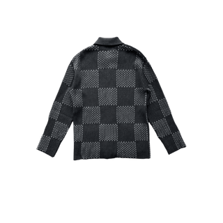 Louis Vuitton Black Damier Wool Cardigan