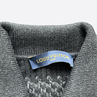 Louis Vuitton Black Damier Wool Cardigan
