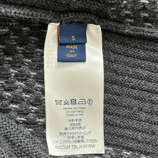 Louis Vuitton Black Damier Wool Cardigan