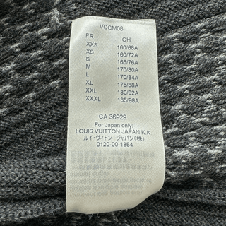 Louis Vuitton Black Damier Wool Cardigan