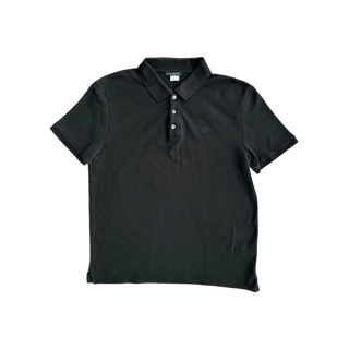 Louis Vuitton Black Embroidered Logo Polo T-Shirt