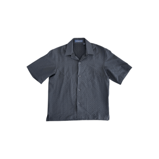 Louis Vuitton Black Mini Monogram Silk Button Up Shirt