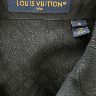 Louis Vuitton Black Mini Monogram Silk Button Up Shirt