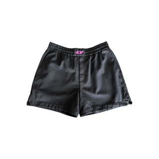 Louis Vuitton Black & Pink Logo Shorts