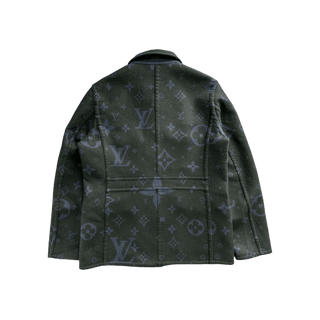 Louis Vuitton Black & Purple Monogram Reversible Coat