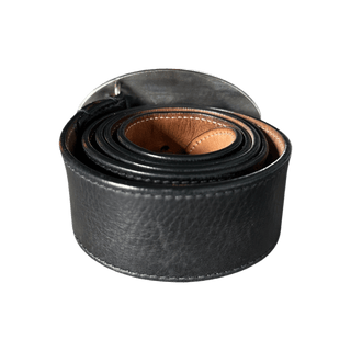 Louis Vuitton Black & Silver El Dorado Oval Belt