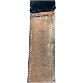 Louis Vuitton Black & Silver El Dorado Oval Belt