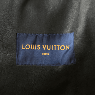 Louis Vuitton Black & White Chain Leather Trucker Jacket