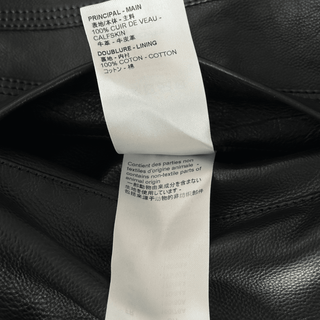 Louis Vuitton Black & White Chain Leather Trucker Jacket