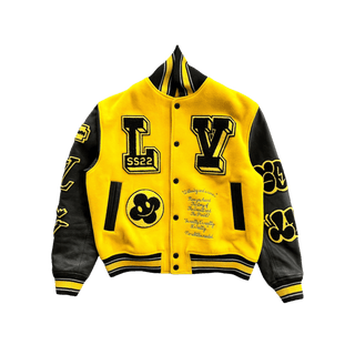 Louis Vuitton Black & Yellow Varsity Jacket