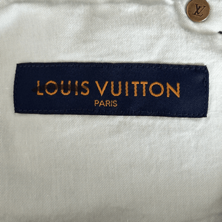 Louis Vuitton Blue Bleached Bandana Monogram Denim Shorts