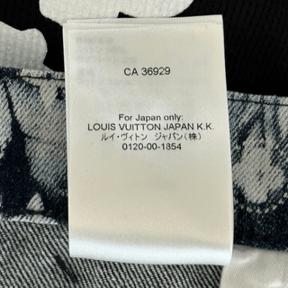 Louis Vuitton Blue Bleached Bandana Monogram Denim Shorts