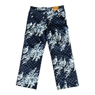 Louis Vuitton Blue Floral Monogram Jeans