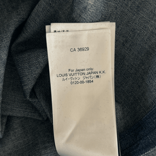 Louis Vuitton Blue & Gold Embroidered Denim Shirt