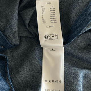 Louis Vuitton Blue & Gold Embroidered Denim Shirt