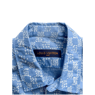 Louis Vuitton Blue LV Spread Damier Button Up Shirt