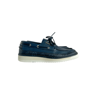 Louis Vuitton Blue Monogram Boat Shoes