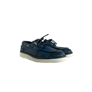 Louis Vuitton Blue Monogram Boat Shoes