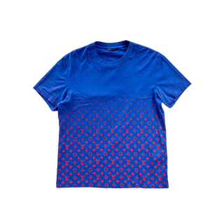 Louis Vuitton Blue & Red Monogram Gradient T-Shirt