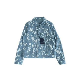Louis Vuitton Blue & White LV Leaf Denim Jacket