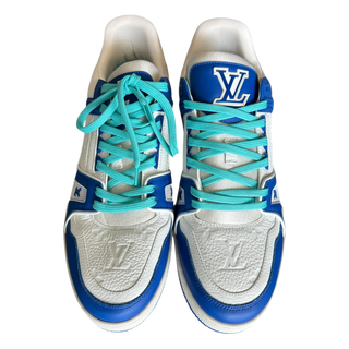 Louis Vuitton Blue & White Monogram Trainers