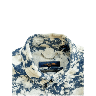 Louis Vuitton Blue & White Poppies Denim Shirt