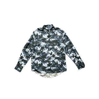 Louis Vuitton Camo Monogram Silk Button Up Shirt
