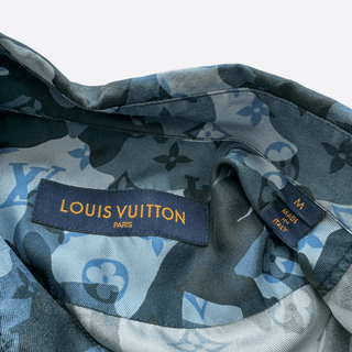 Louis Vuitton Camo Monogram Silk Button Up Shirt