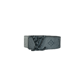 Louis Vuitton Grey & Black Taurillon Monogram Belt
