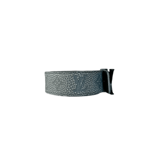Louis Vuitton Grey & Black Taurillon Monogram Belt