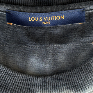 Louis Vuitton Grey & Orange Tie-Dye Graffiti T-Shirt