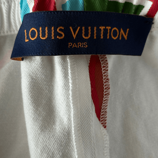 Louis Vuitton NBA White Multicolor Letter Shorts