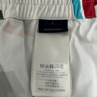 Louis Vuitton NBA White Multicolor Letter Shorts