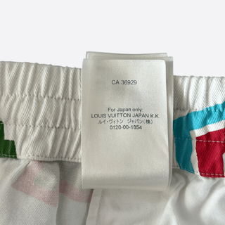 Louis Vuitton NBA White Multicolor Letter Shorts