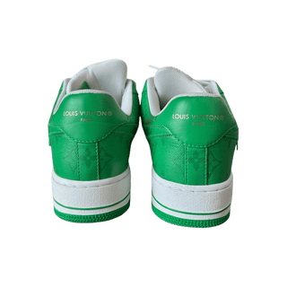 Louis Vuitton Nike Green & White Monogram Air Force 1