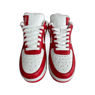 Louis Vuitton Nike Red & White Monogram Air Force 1