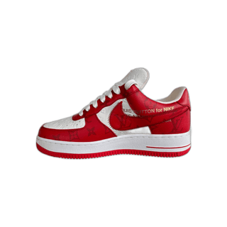 Louis Vuitton Nike Red & White Monogram Air Force 1