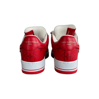 Louis Vuitton Nike Red & White Monogram Air Force 1
