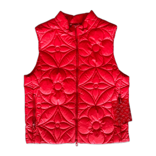 Louis Vuitton Red Flower Monogram Puffer Vest
