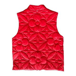 Louis Vuitton Red Flower Monogram Puffer Vest