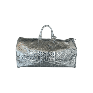 Louis Vuitton Silver Mirror Monogram Keepall 50