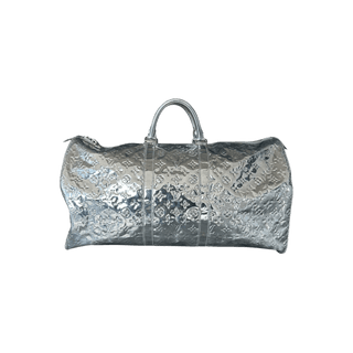 Louis Vuitton Silver Mirror Monogram Keepall 50