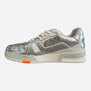 Louis Vuitton Silver & Orange Trainers