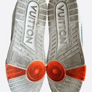 Louis Vuitton Silver & Orange Trainers