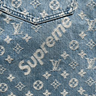 Louis Vuitton Supreme Blue Monogram Jeans