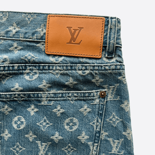 Louis Vuitton Supreme Blue Monogram Jeans